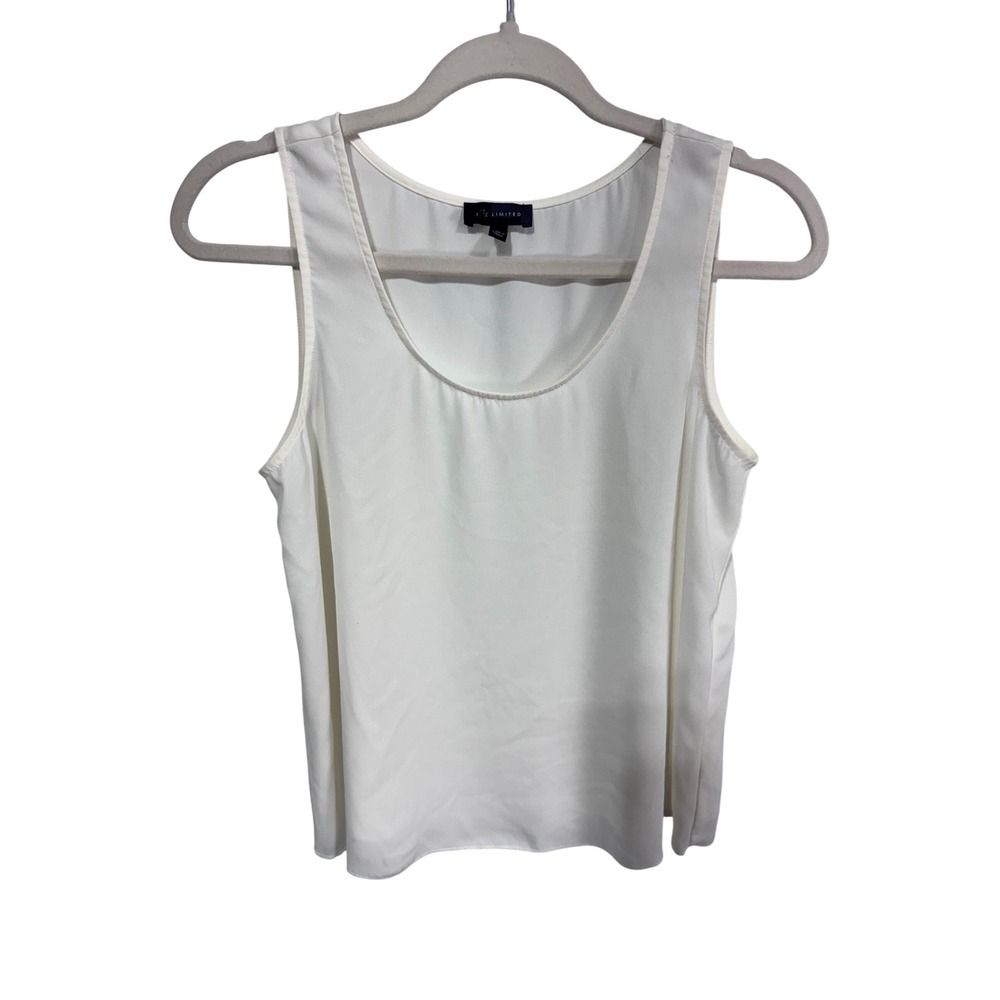The Limited XS White Cream Tank Top Women's Scoop Neck Layering Shell